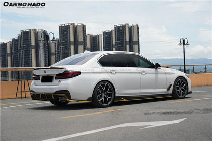 2020-2023 BMW 5 Series G30 G38 M-tech AD Style Dry Carbon Fiber Rear Diffuser Lip