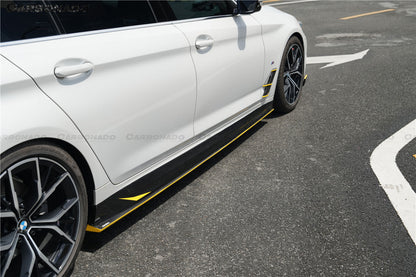 2016-2023 BMW 5 Series G38 M-tech AD Style Dry Carbon Fiber Side Skirts