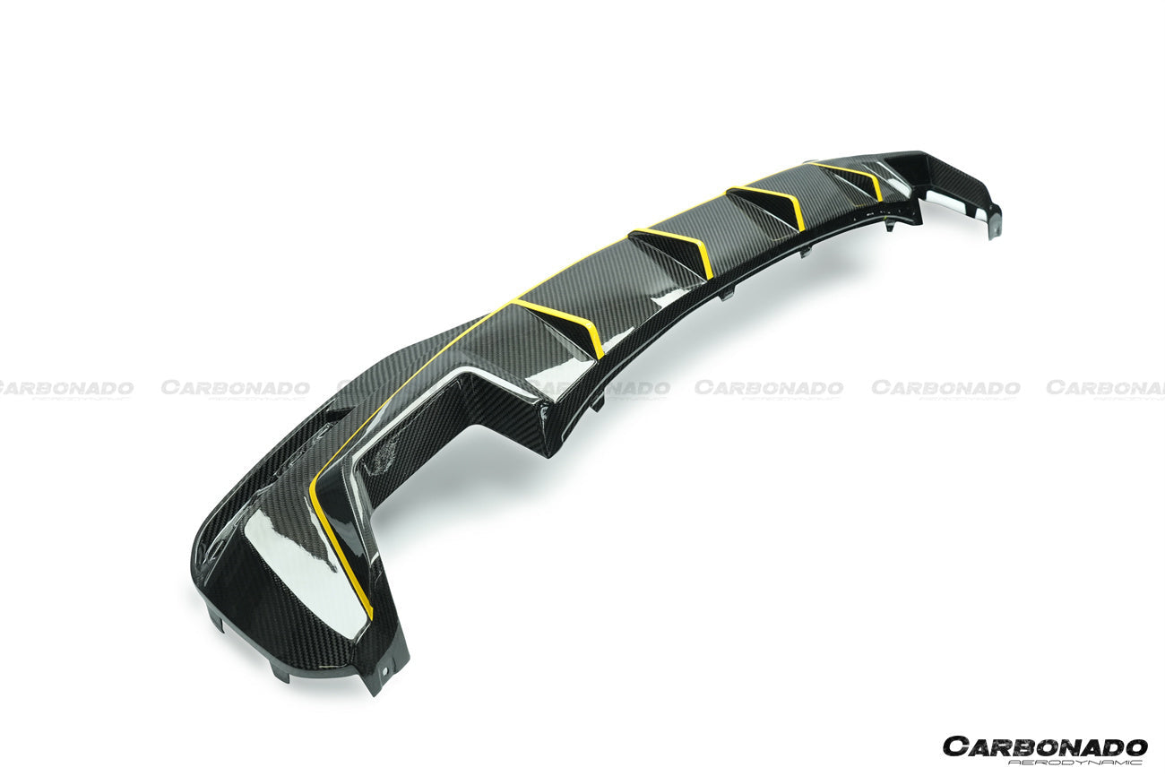 2020-2023 BMW 5 Series G30 G38 M-tech AD Style Dry Carbon Fiber Rear Diffuser Lip
