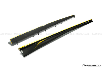 2016-2023 BMW 5 Series G38 M-tech AD Style Dry Carbon Fiber Side Skirts