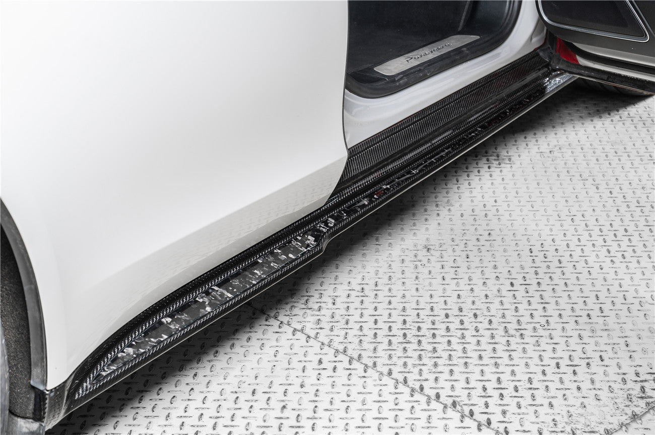 2017-2025 Porsche Panamera 976 & 971 976SD Style Dry Carbon Fiber Side Skirts - Carbonado