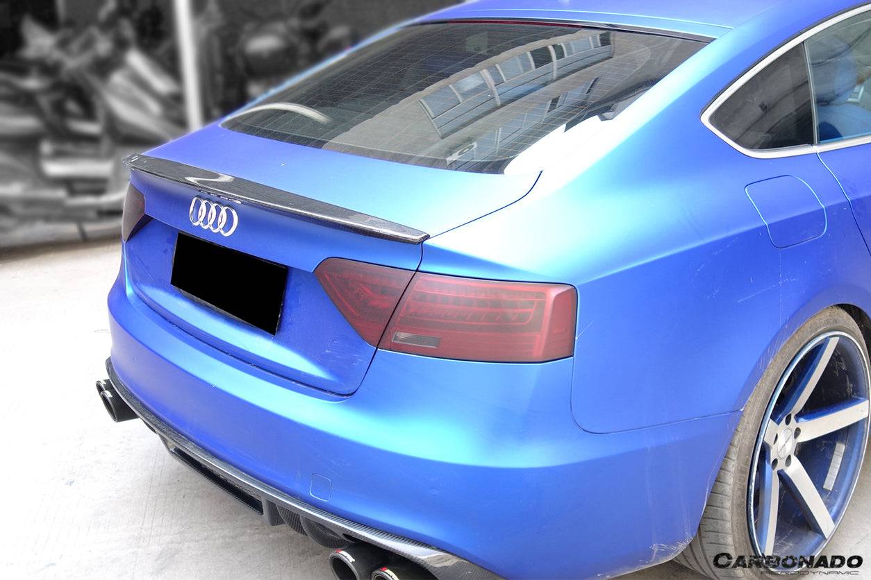 2009-2015 Audi A5 Coupe Sport Style Carbon Fiber Trunk Spoiler - Carbonado Aero