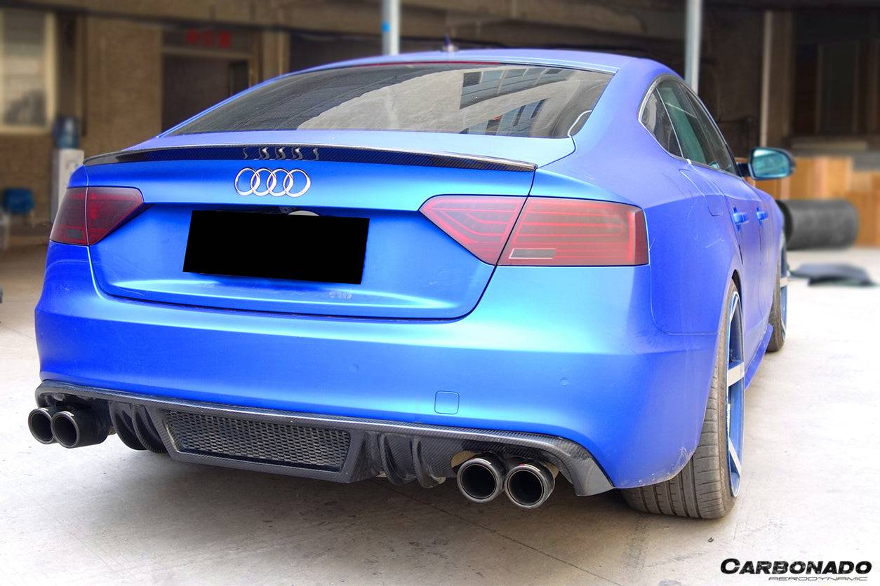 2009-2015 Audi A5 Coupe Sport Style Carbon Fiber Trunk Spoiler - Carbonado Aero
