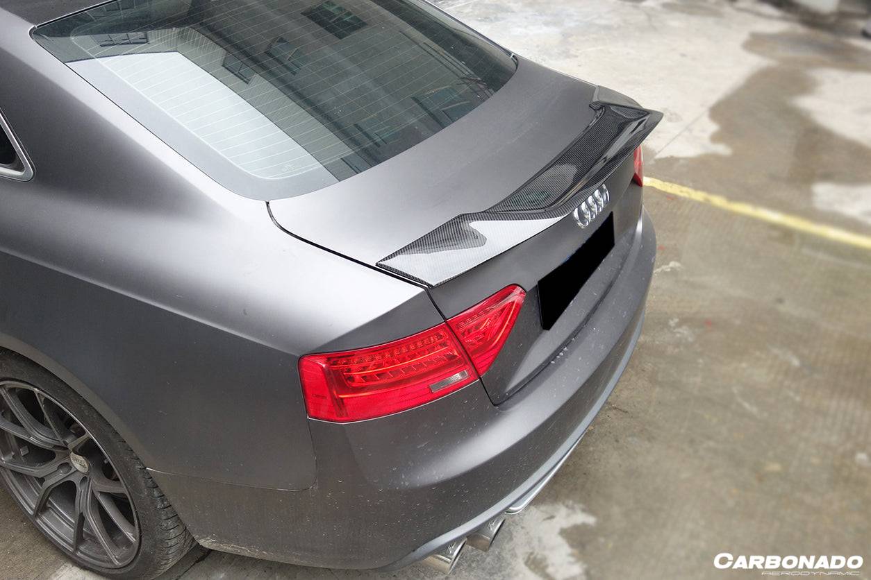2009-2015 Audi A5 Coupe RT Style Carbon Fiber Trunk Spoiler - Carbonado Aero