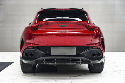2021-2024 Aston Martin DBX 707 Style Dry Carbon Fiber Rear Bumper w & Exhaust tips - Carbonado