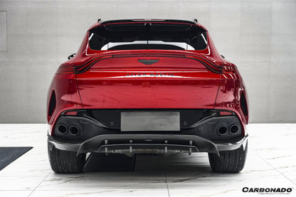 2021-2024 Aston Martin DBX 707 Style Dry Carbon Fiber Rear Bumper w & Exhaust tips - Carbonado