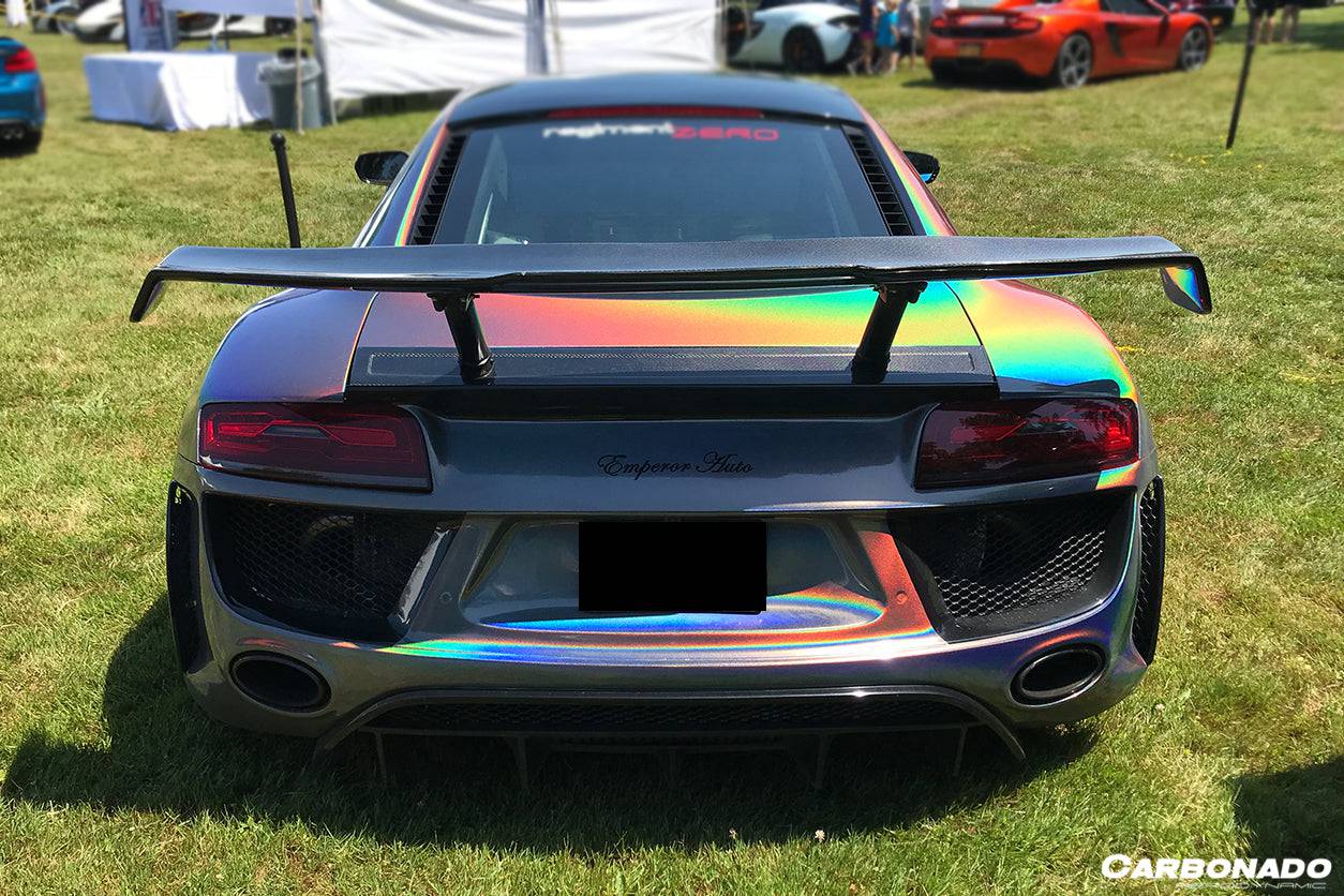 2006-2015 Audi R8 Coupe PI Style Carbon Fiber Trunk Spoiler Wing - Carbonado Aero
