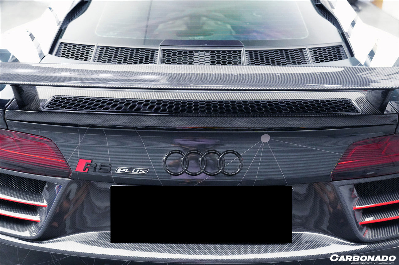 2016-2023 Audi R8 GEN2/GEN3 Coupe ONLY GT Style Carbon Fiber Trunk Wing - Carbonado Aero