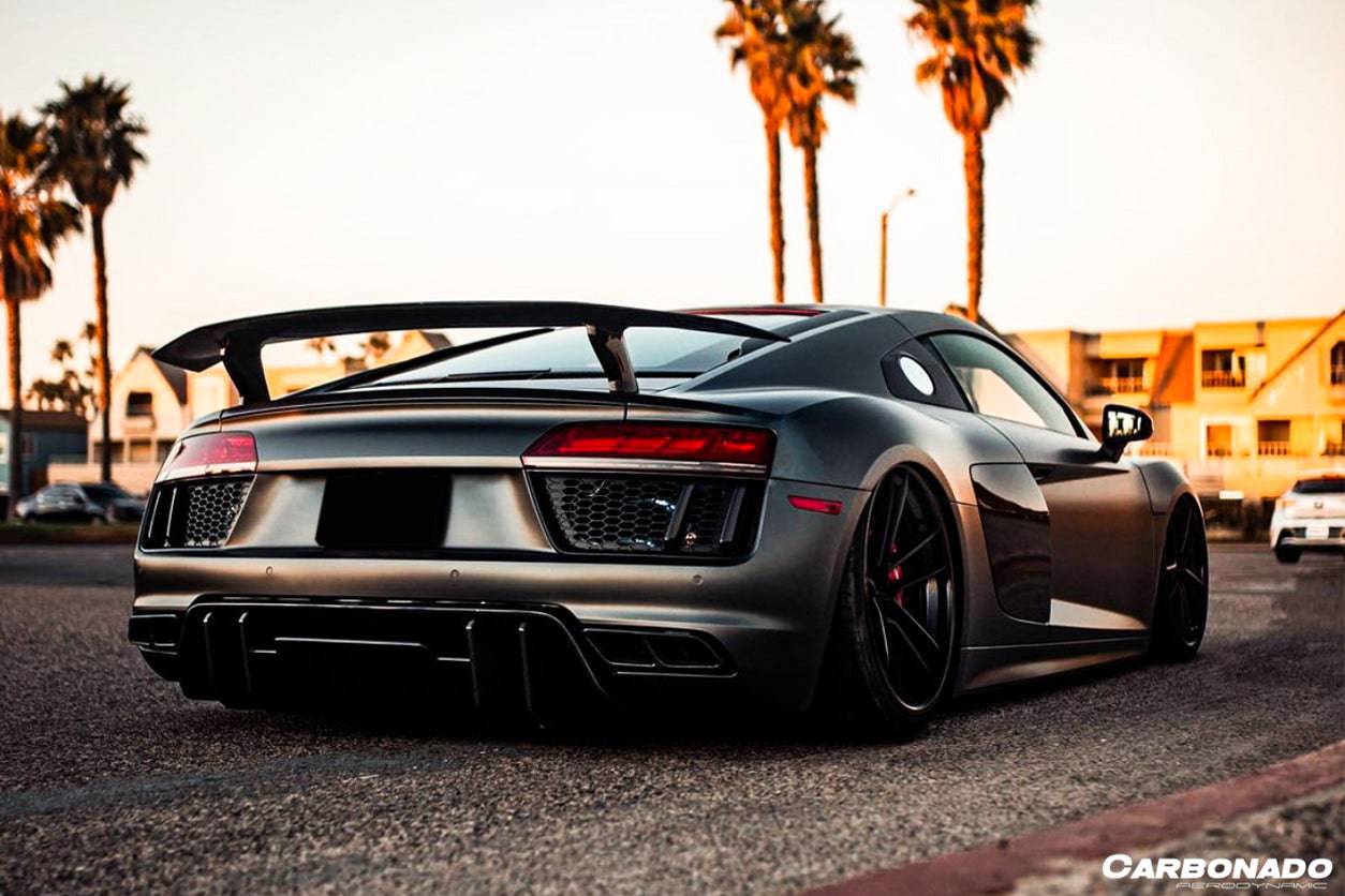 2016-2019 Audi R8 Coupe/Spyder VRS Style Carbon Fiber Rear Diffuser - Carbonado Aero