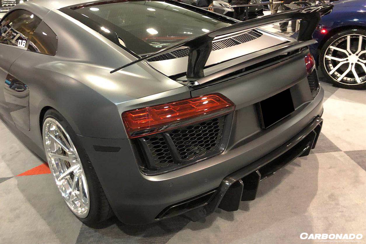 2016-2019 Audi R8 Coupe/Spyder VRS Style Carbon Fiber Rear Diffuser - Carbonado