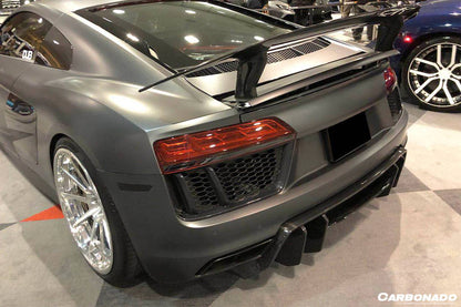 2016-2019 Audi R8 Coupe/Spyder VRS Style Carbon Fiber Rear Diffuser - Carbonado