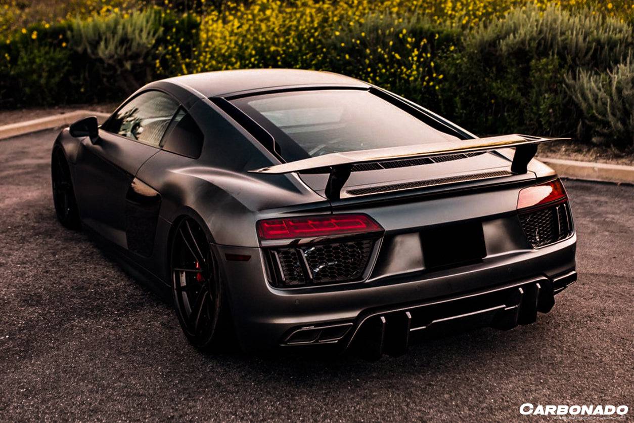 2016-2019 Audi R8 Coupe/Spyder VRS Style Carbon Fiber Rear Diffuser - Carbonado Aero