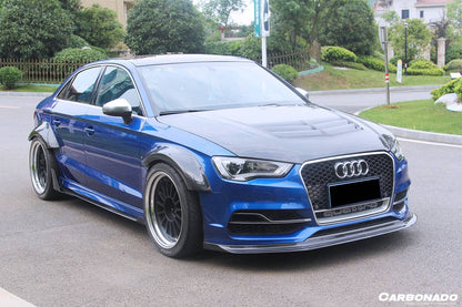 2013-2020 Audi RS3 S3 A3 Sline Sedan BKSS Style Carbon Fiber Side Skirts - Carbonado Aero
