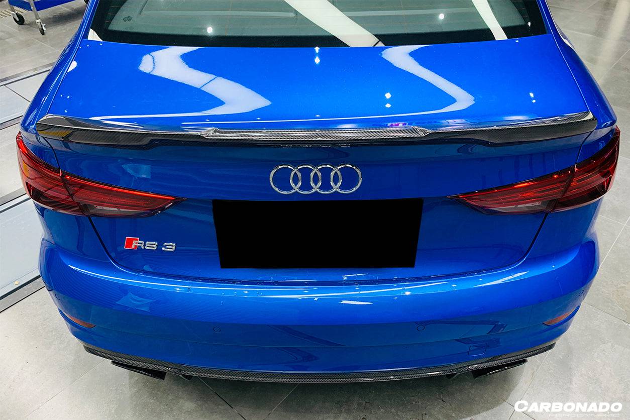 2013-2020 Audi S3/ A3 /RS3 Sedan RW Style Carbon Fiber Trunk Spoiler - Carbonado Aero