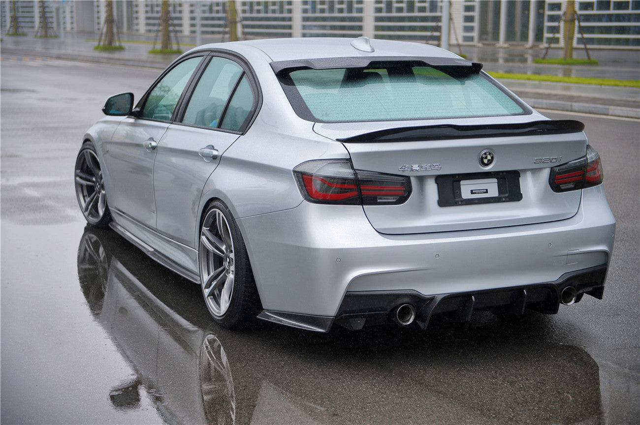 2011-2019 BMW 3 Series F30 & F35 M-Tech GV Style Carbon Fiber Roof Spoiler - Carbonado
