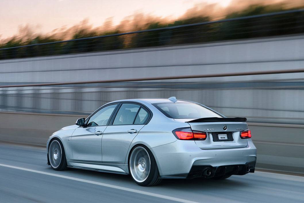 2011-2019 BMW 3 Series F30 F35 M-Tech GV Style Carbon Fiber Rear Lip - Carbonado