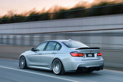 2011-2019 BMW 3 Series F30/F35 M-Tech GV Carbon Fiber Rear Lip with Diffuser & Caps - Carbonado