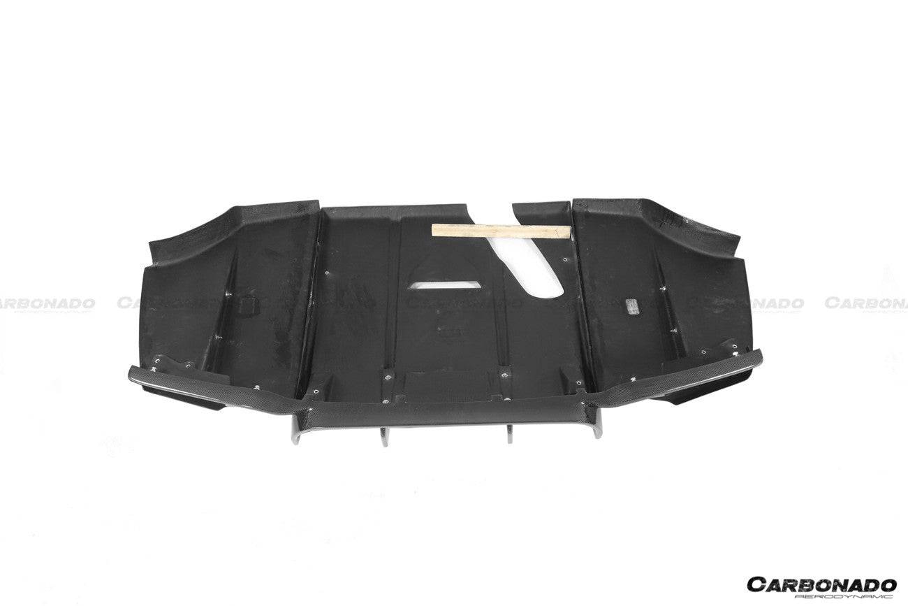 2011-2019 BMW 3 Series F30/F35 M-Tech GV Carbon Fiber Rear Lip w/ Diffuser & Caps - Carbonado Aero