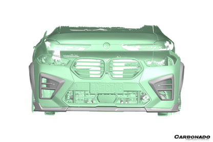 2024-2025 BMW X6M F96 AD Style Dry Carbon Fiber Front Bumper Air Inlet Vent Trims