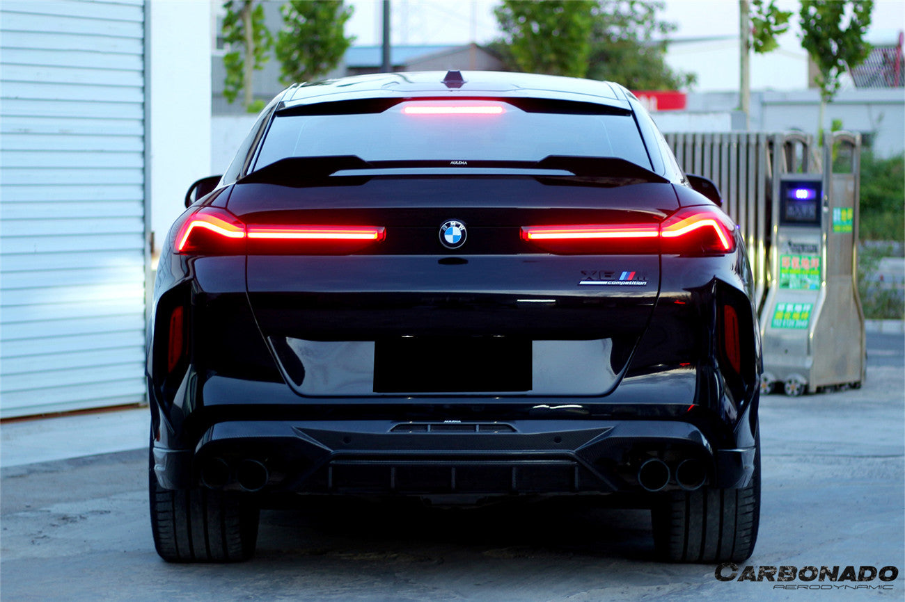 2024-2025 BMW X6M F96 AD Style Dry Carbon Fiber Trunk spoiler - Carbonado