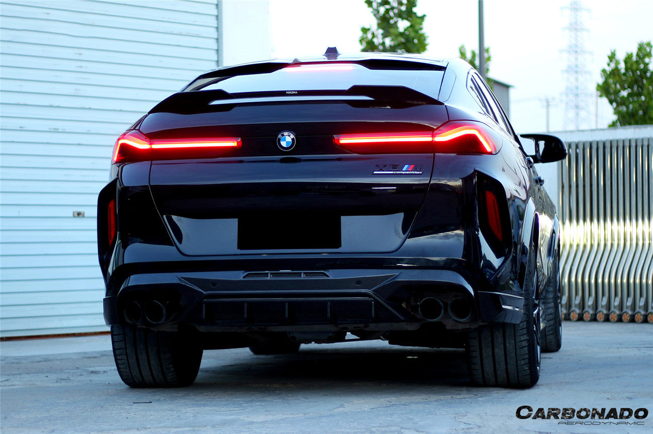 2024-2025 BMW X6M F96 AD Style Dry Carbon Fiber Rear Diffuser Lip - Carbonado
