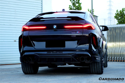 2024-2025 BMW X6M F96 AD Style Dry Carbon Fiber Rear Diffuser Lip - Carbonado