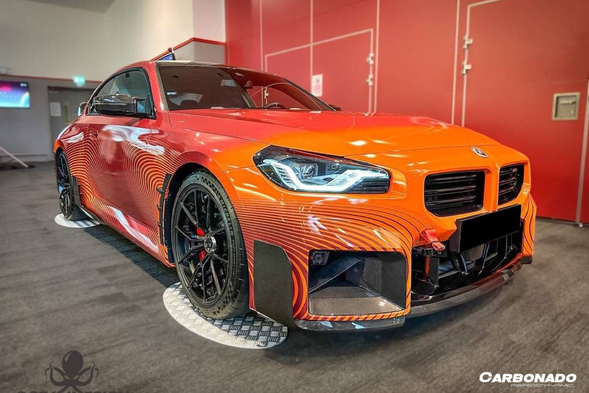 2021-2024 BMW M2 G87 OD-MP Style Dry Carbon Fiber Front Bumper Air Inlet Trim