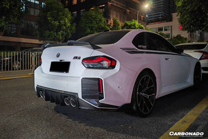 2021-2024 BMW M2 G87 OD Style Dry Carbon Fiber Rear Bumper Splitter Winglets