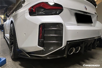 2021-2024 BMW M2 G87 OD Style Dry Carbon Fiber Rear Bumper Splitter Winglets