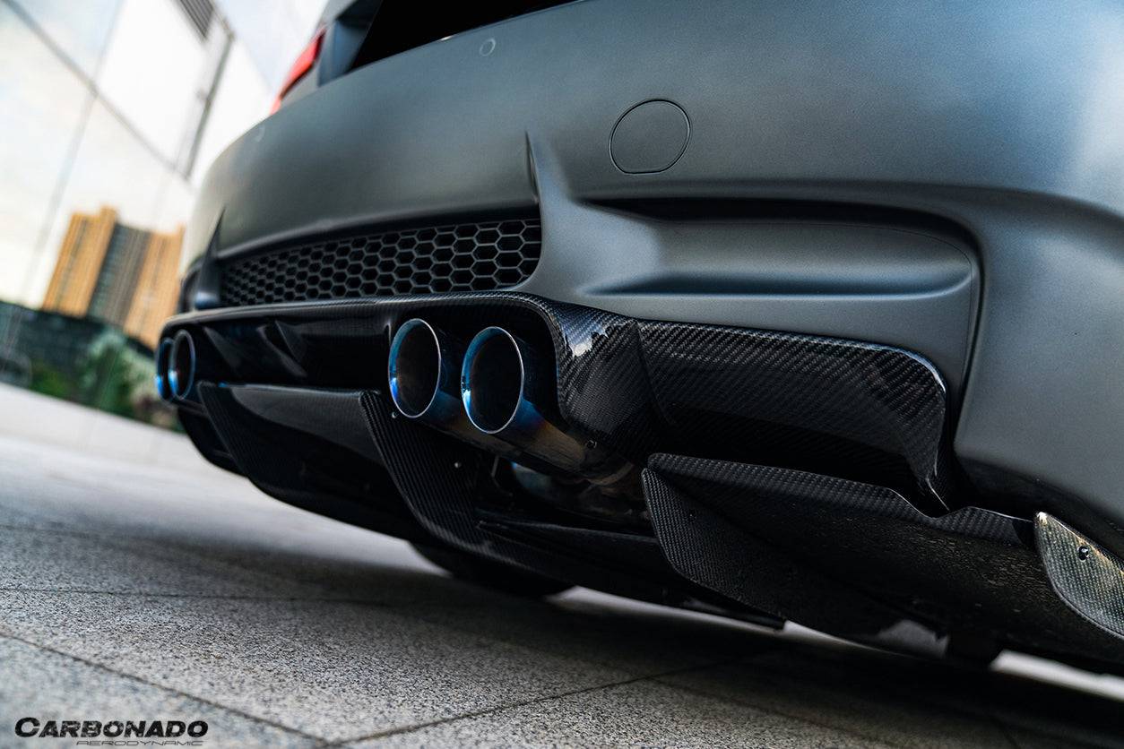 2008-2012 BMW M3 E92/E93 VA Style Carbon Fiber Rear Diffuser with Lip - Carbonado Aero