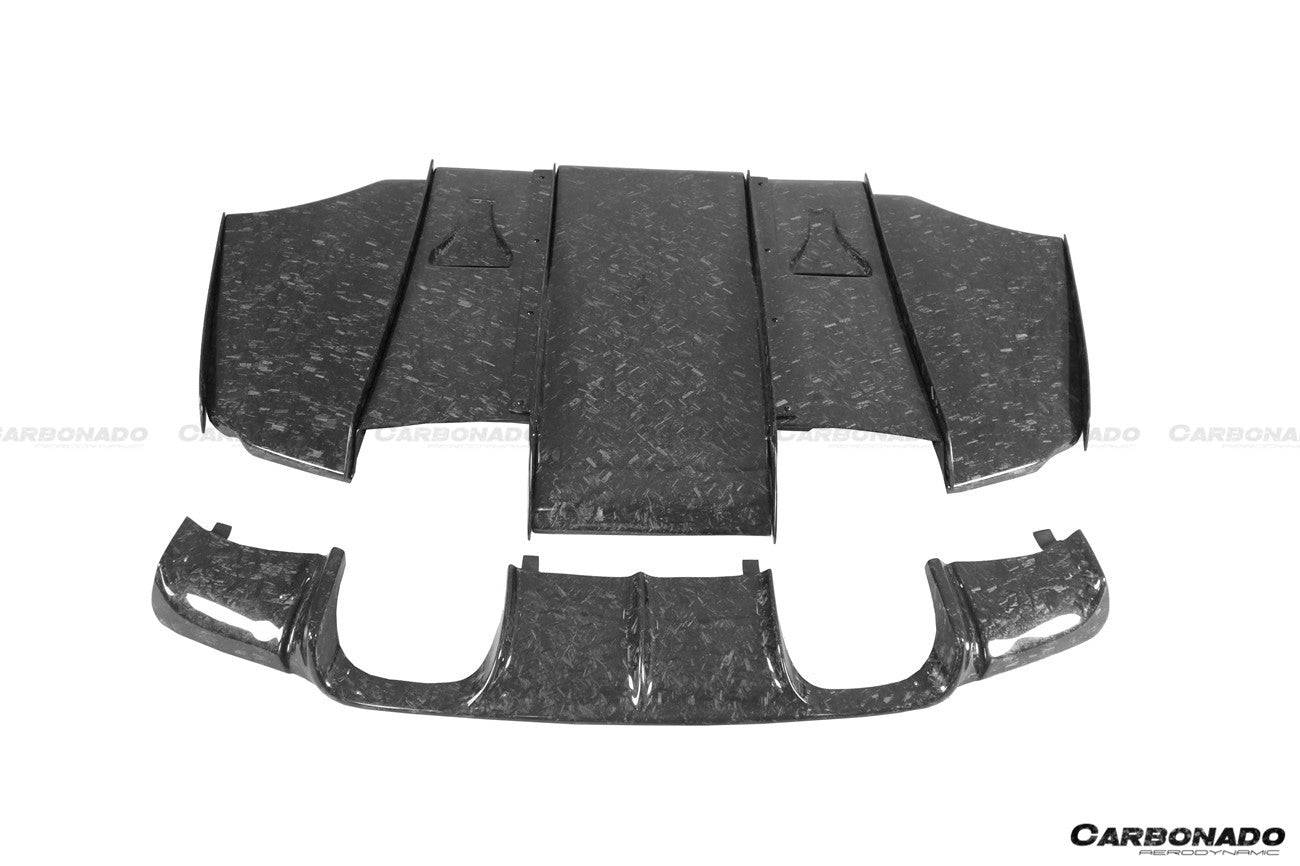 2008-2012 BMW M3 E92/E93 VA Style Carbon Fiber Rear Diffuser with Lip - Carbonado Aero