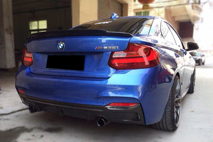 2013-2016 BMW 2 Series F22 & F23 EXOT Style Rear Diffuser Lip (M-Tech Only) - Carbonado