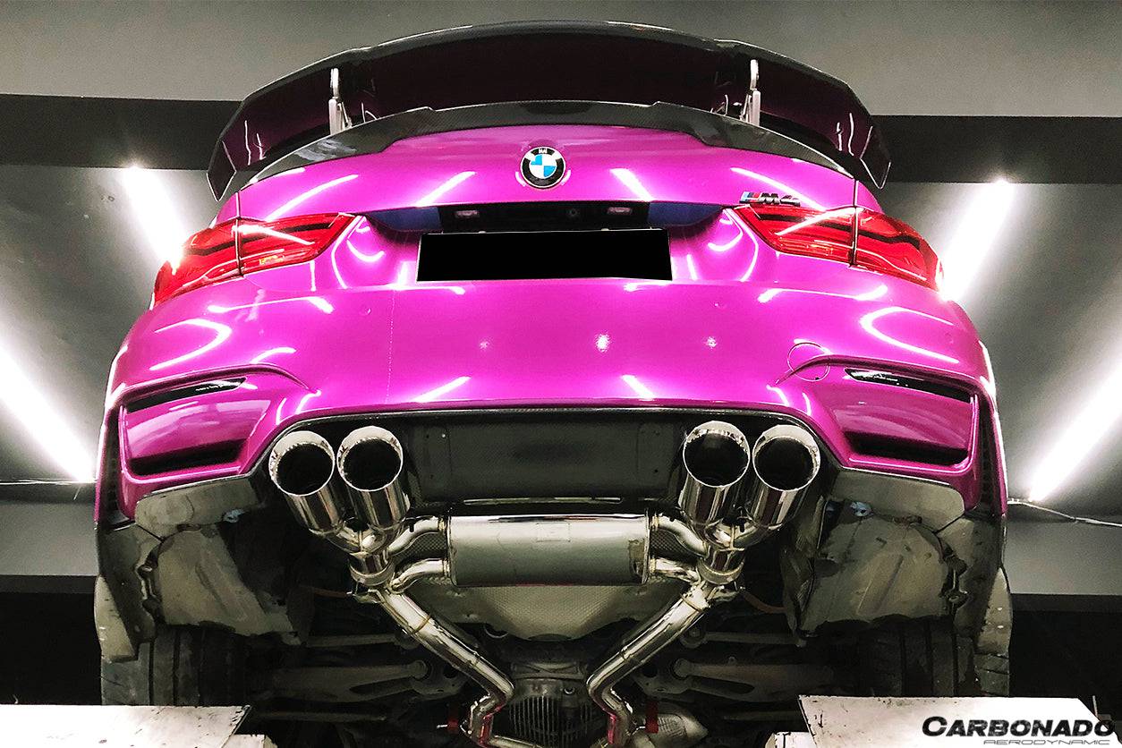 2014-2020 BMW M3 F80 & M4 F82 SM Style Carbon Fiber Rear Cap - Carbonado Aero