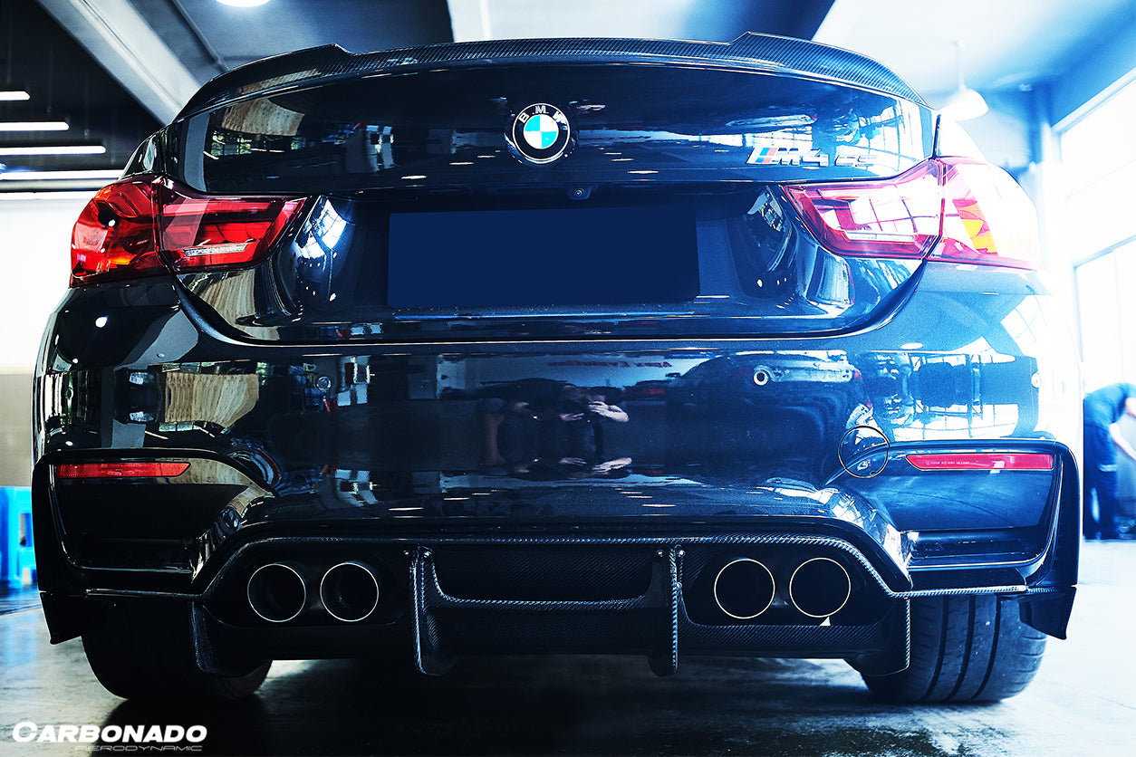 2014-2020 BMW M3 F80 & M4 F82 SM Style Carbon Fiber Rear Diffuser and Lip