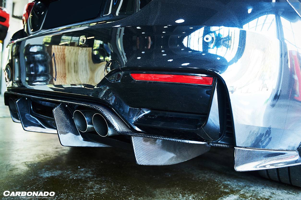 2014-2020 BMW M3 F80 & M4 F82 SM Style Carbon Fiber Rear Diffuser - Carbonado Aero