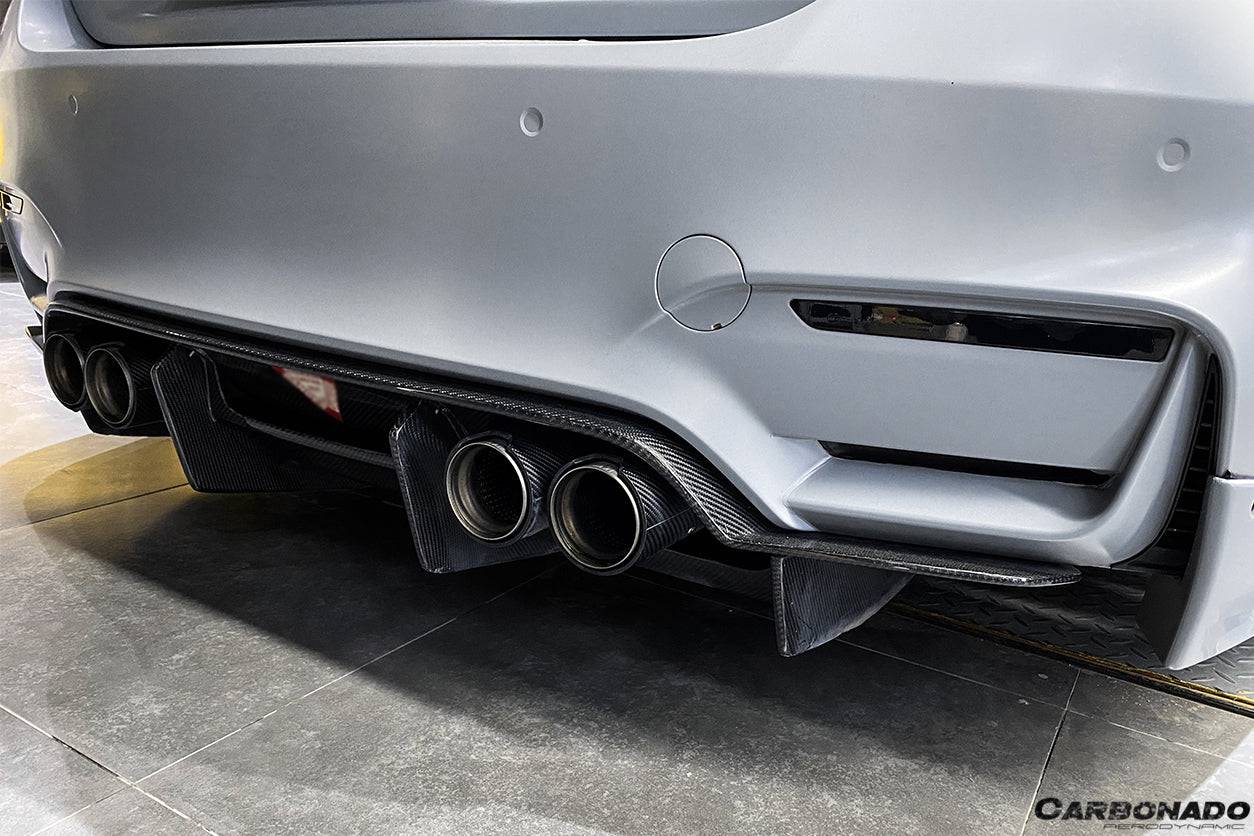 2014-2020 BMW M3 F80 & M4 F82 SM Style Carbon Fiber Rear Diffuser - Carbonado Aero