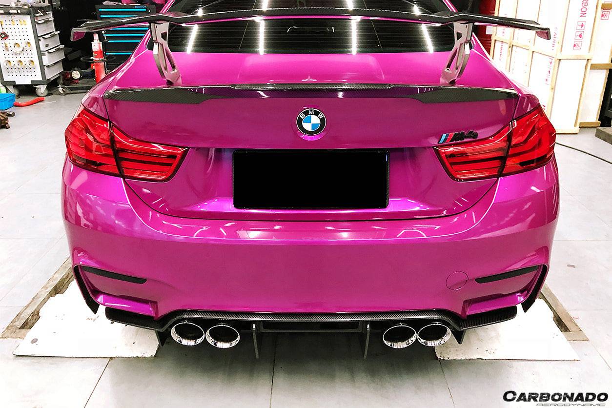 2014-2020 BMW M3 F80 & M4 F82 SM Style Carbon Fiber Rear Diffuser and Lip - Carbonado