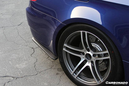 2008-2012 BMW M3 E90/E92/E93 ET Style Carbon Fiber Rear Bumper Splitter Caps - Carbonado Aero