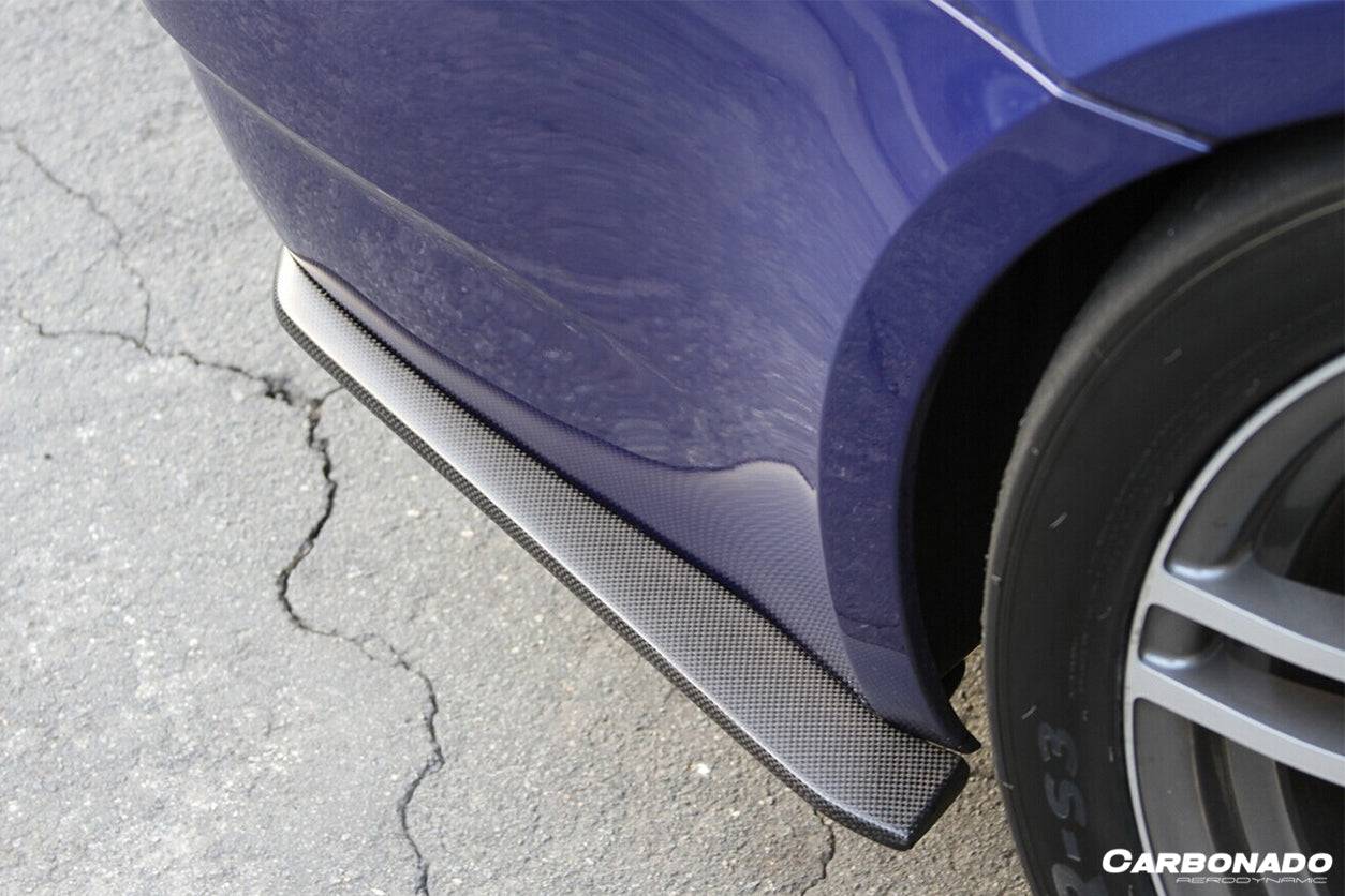 2008-2012 BMW M3 E90/E92/E93 ET Style Carbon Fiber Rear Bumper Splitter Caps - Carbonado Aero