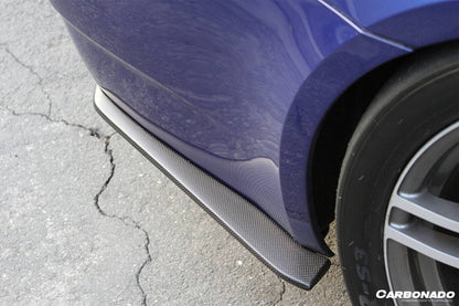 2008-2012 BMW M3 E90/E92/E93 ET Style Carbon Fiber Rear Bumper Splitter Caps - Carbonado Aero