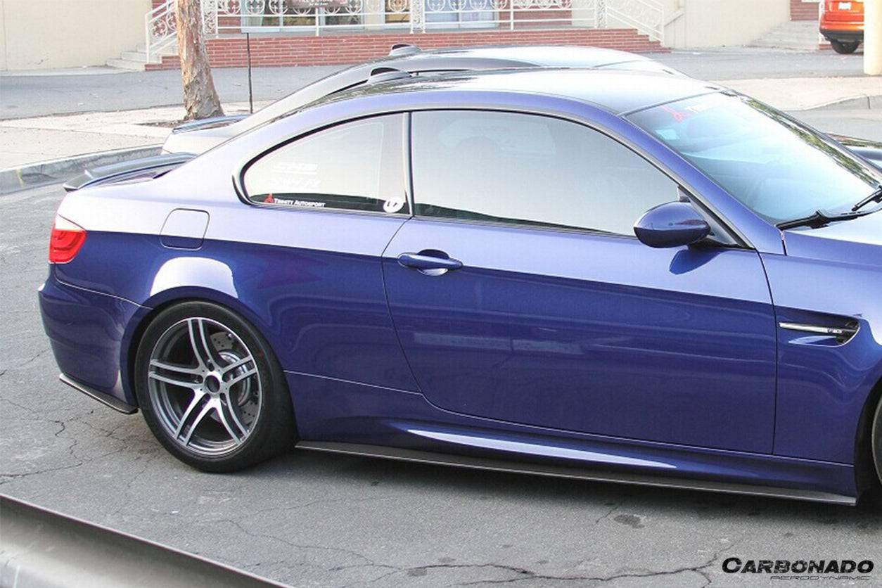 2008-2012 BMW M3 E90/E92/E93 ET Style Carbon Fiber Rear Bumper Splitter Caps - Carbonado Aero