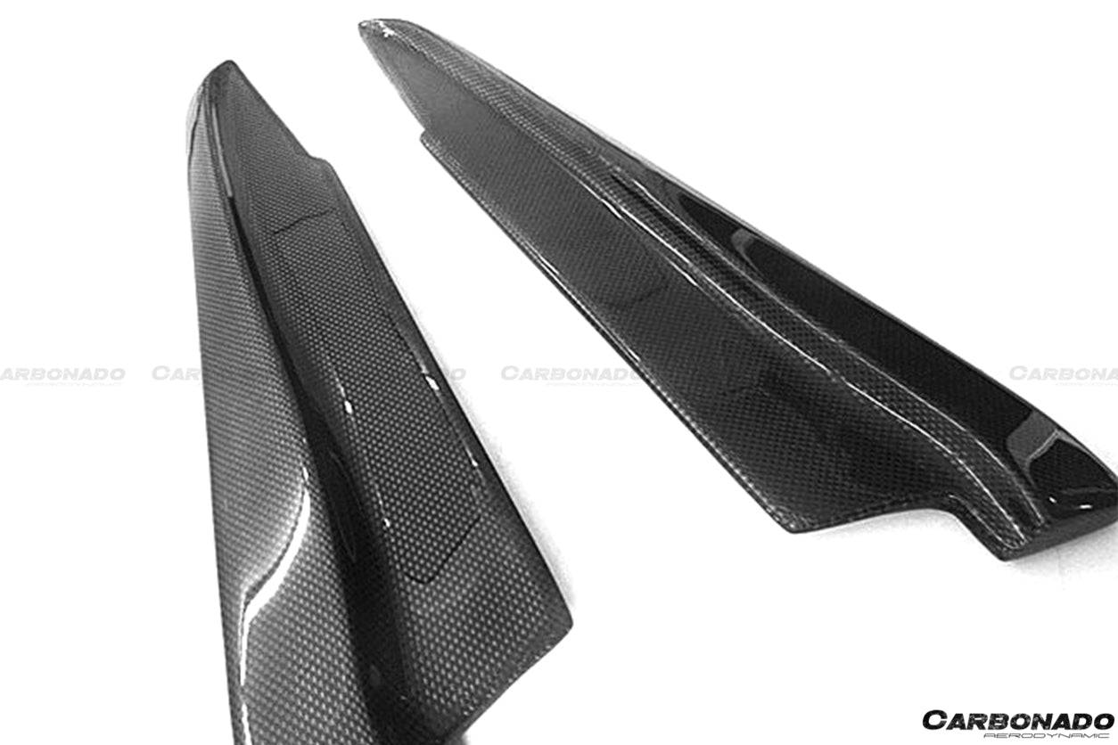 2008-2012 BMW M3 E90/E92/E93 ET Style Carbon Fiber Rear Bumper Splitter Caps - Carbonado Aero