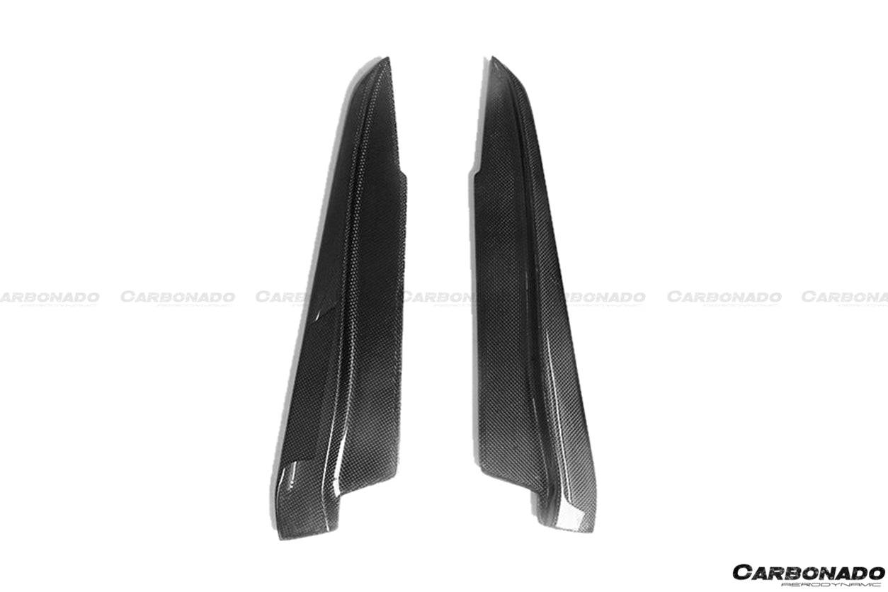 2008-2012 BMW M3 E90/E92/E93 ET Style Carbon Fiber Rear Bumper Splitter Caps - Carbonado Aero