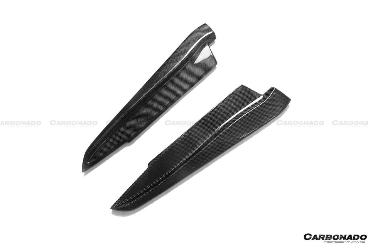 2008-2012 BMW M3 E90/E92/E93 ET Style Carbon Fiber Rear Bumper Splitter Caps - Carbonado Aero