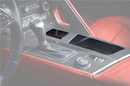 2013-2019 Corvette C7 Z06 Grandsport Dry Carbon Fiber Interior Cup Holder Cover Panel Trim - DarwinPRO Aerodynamics