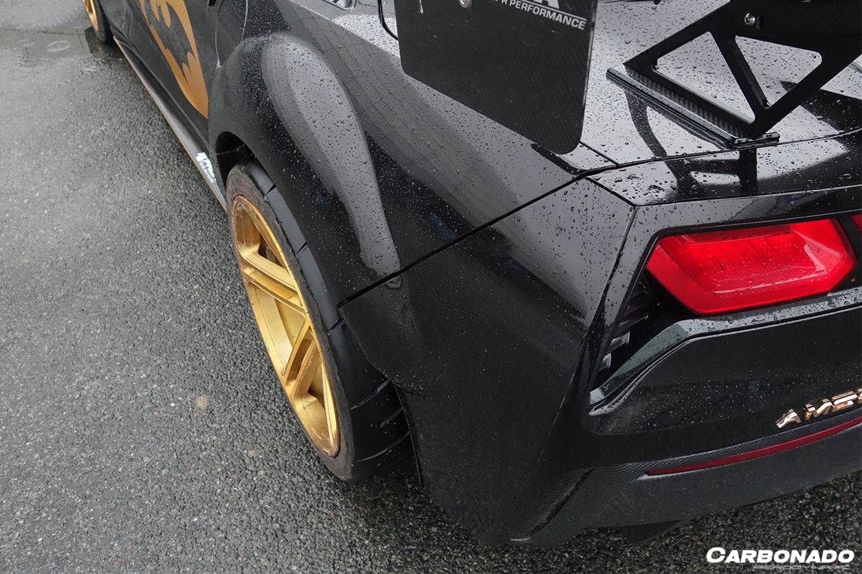 2013-2019 Corvette C7 PD Style Wide body Rear Flares And Side Skirts - Carbonado Aero