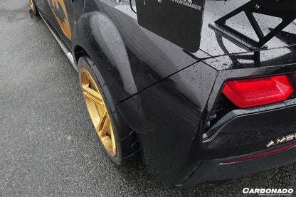 2013-2019 Corvette C7 PD Style Wide body Rear Flares And Side Skirts - Carbonado Aero