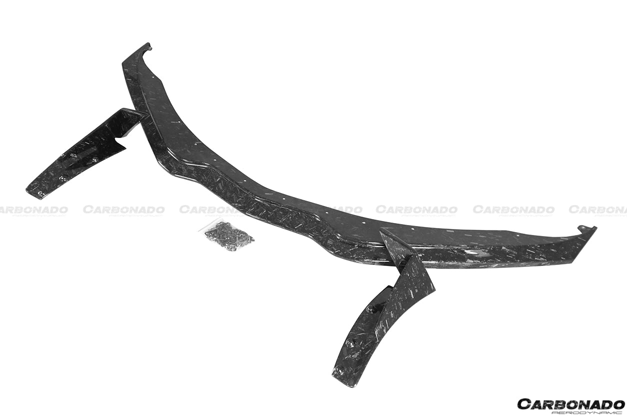 2013-2019 Corvette C7 Z06 Grandsport Carbon Fiber Front Lip w/ Caps - Carbonado Aero