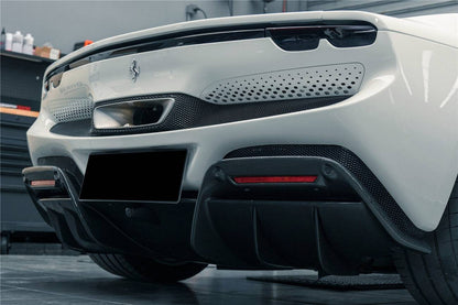 2022-UP Ferrari 296 GTB OE Style Carbon Fiber Rear Diffuser - Carbonado