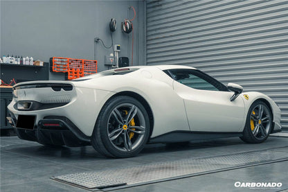2022-UP Ferrari 296 GTB OE Style Carbon Fiber Rear Bumper With Diffuser - Carbonado